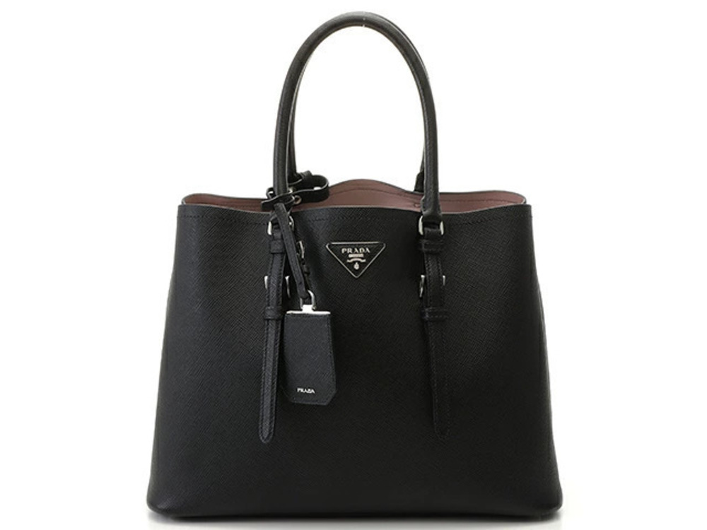 Prada Double Bag Black Calfskin